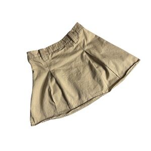 Urban Revivo Beige Pleated Mini Skirt with Shorts Womens Size 6